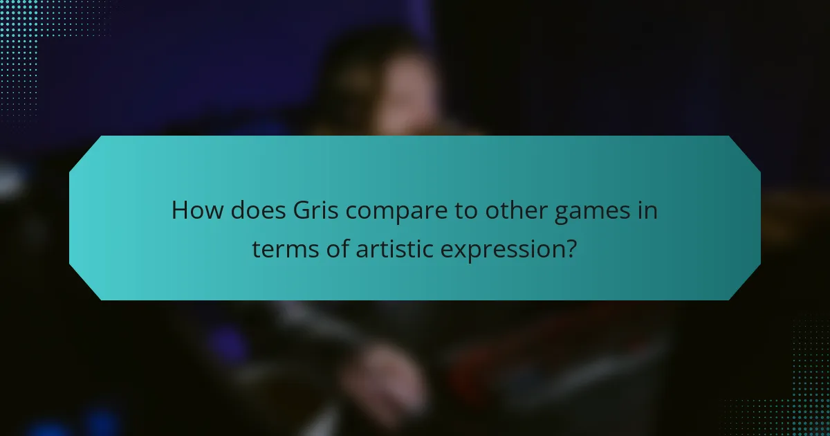 How does Gris compare to other games in terms of artistic expression?