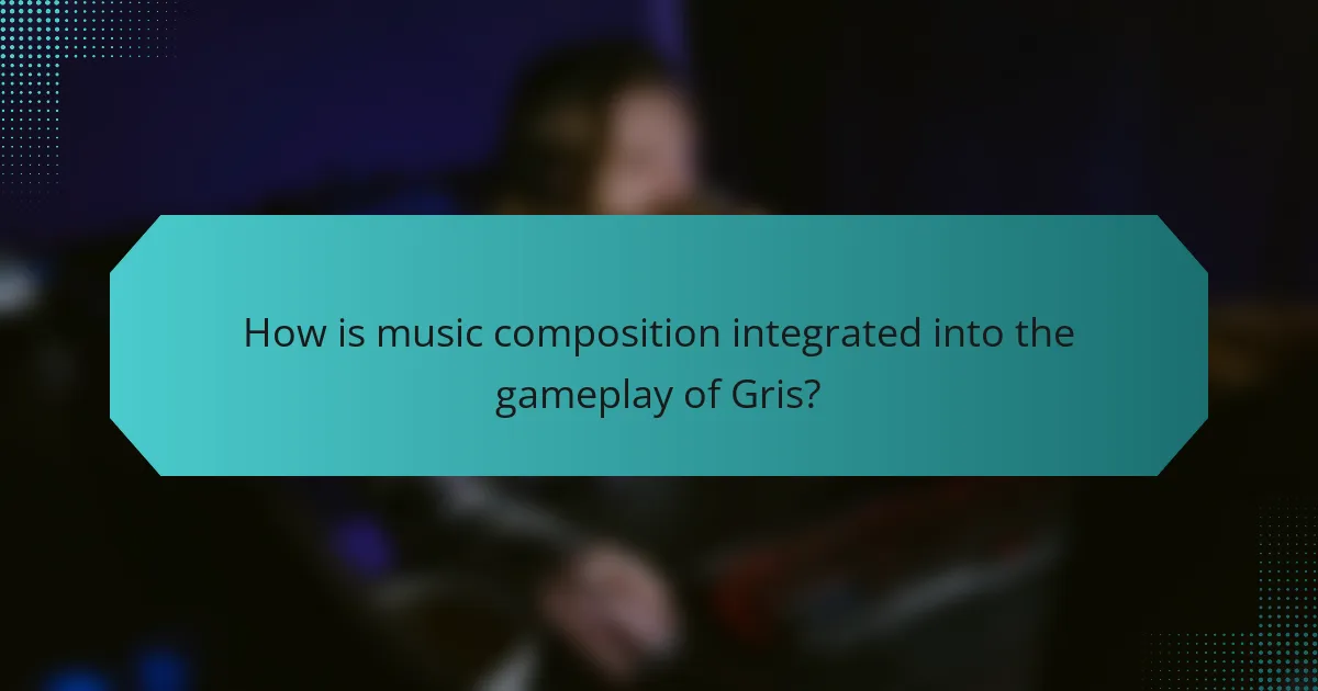How is music composition integrated into the gameplay of Gris?