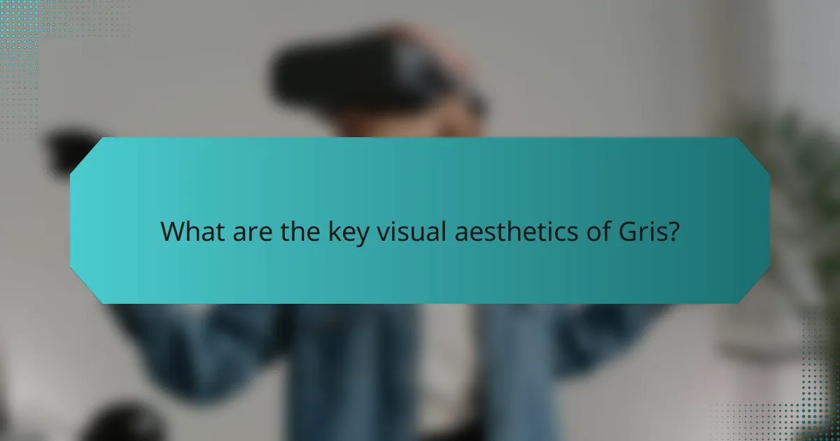 What are the key visual aesthetics of Gris?