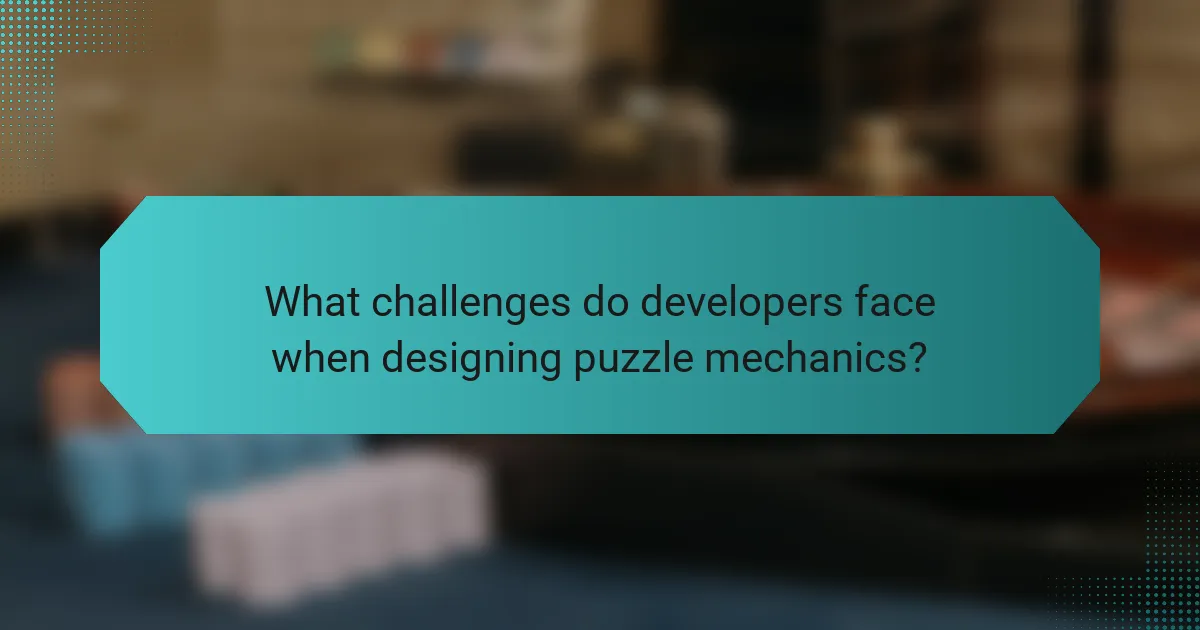 What challenges do developers face when designing puzzle mechanics?