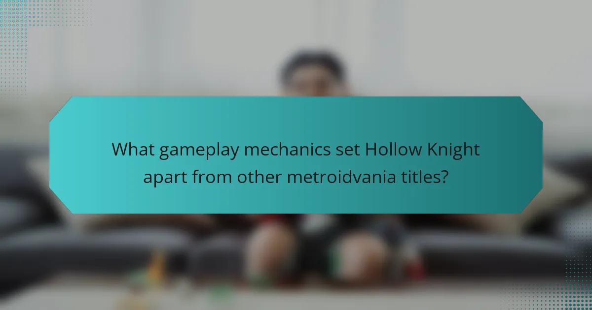 What gameplay mechanics set Hollow Knight apart from other metroidvania titles?