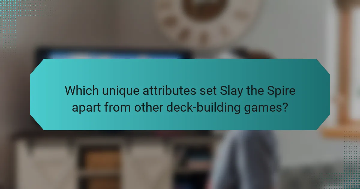 Which unique attributes set Slay the Spire apart from other deck-building games?